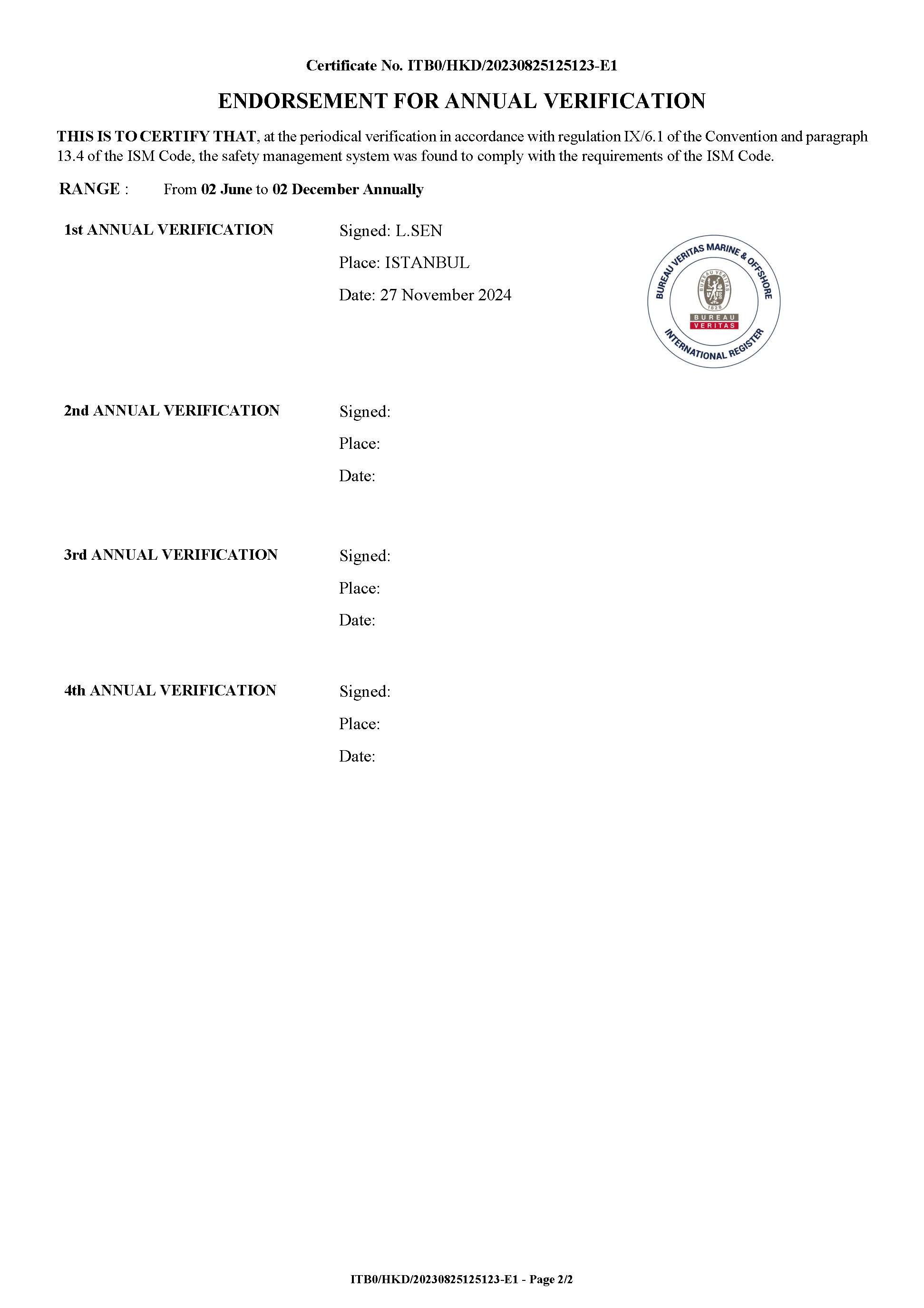Documents of Compliance 2